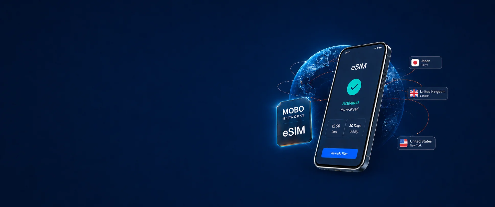 Traveler using mobile connectivity abroad